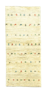 Loper Gabbeh tapijt - Perzisch - 184 x 82 cm - beige