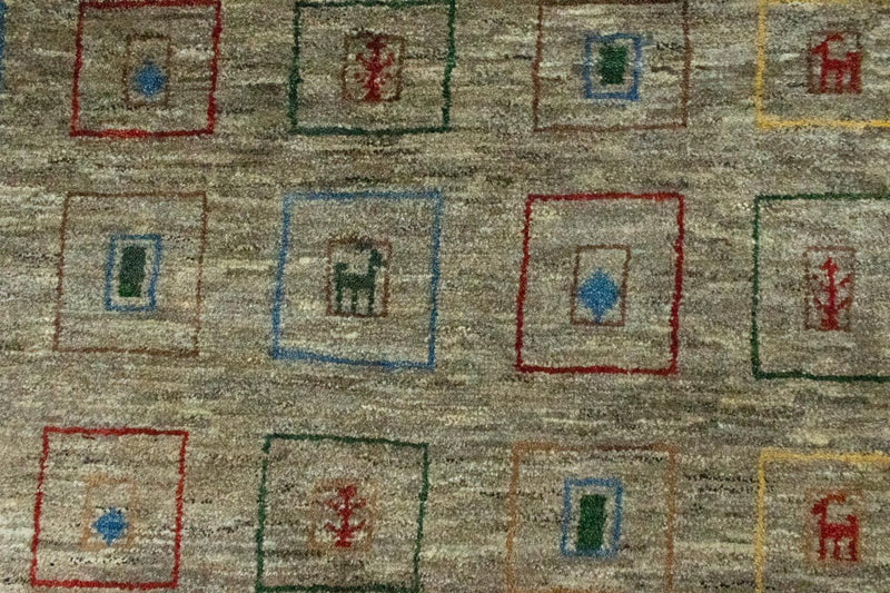 Gabbeh tapijt - Perzisch - 206 x 154 cm - veelkleurig