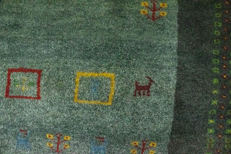 Gabbeh tapijt - Perzisch - 195 x 142 cm - grijs