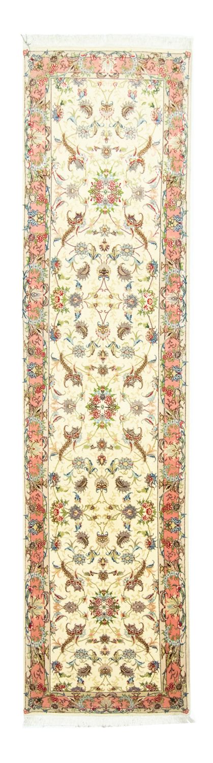 Loper Perzisch tapijt - Tabriz - Royal - 317 x 78 cm - beige