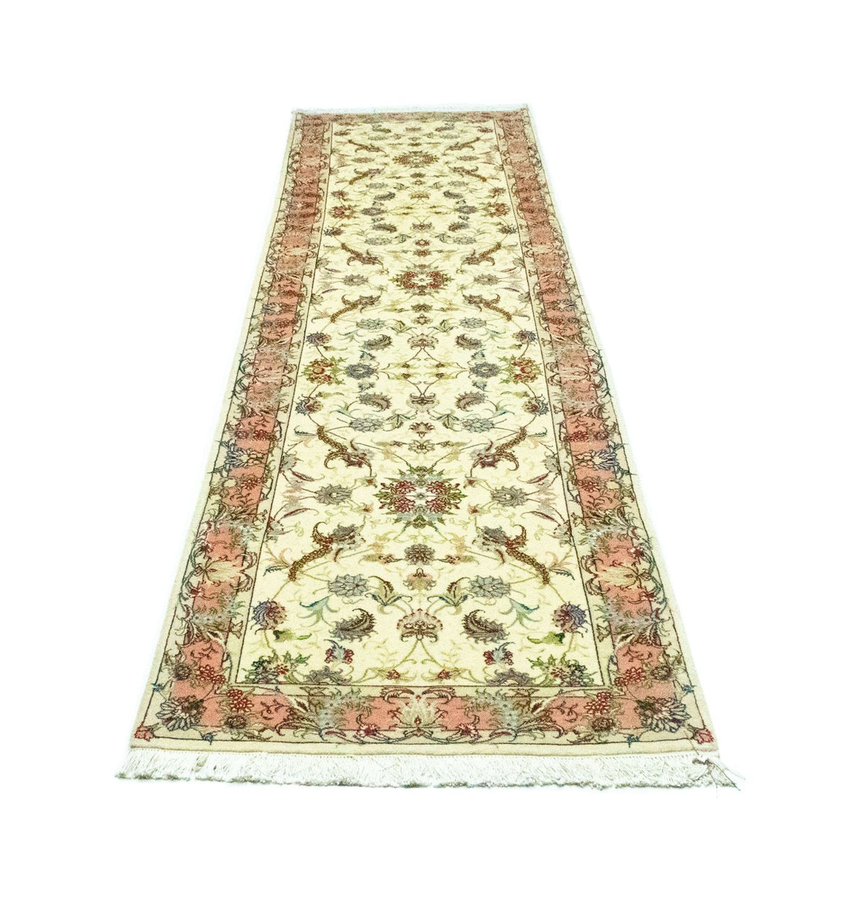 Loper Perzisch tapijt - Tabriz - Royal - 317 x 78 cm - beige