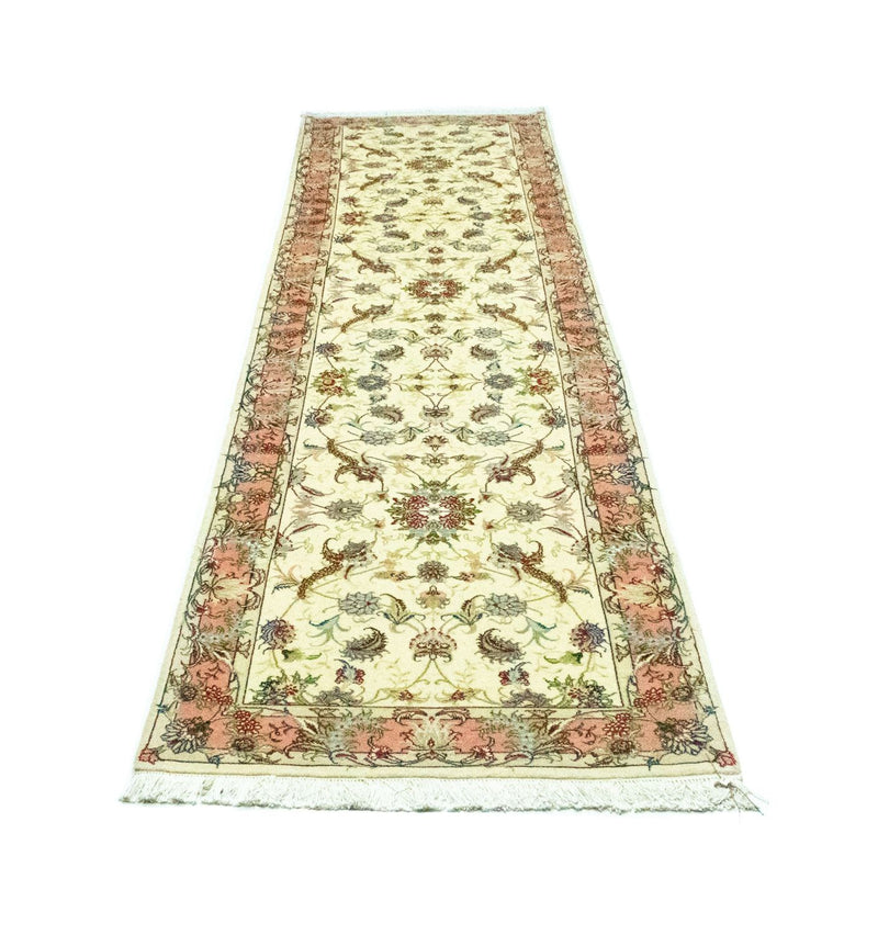 Loper Perzisch tapijt - Tabriz - Royal - 317 x 78 cm - beige