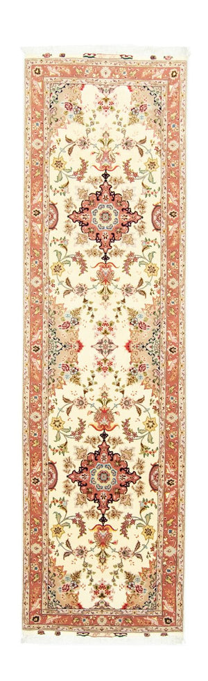 Loper Perzisch tapijt - Tabriz - Royal - 313 x 84 cm - beige