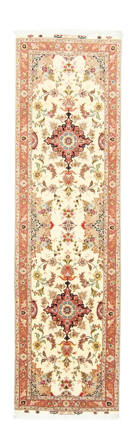 Loper Perzisch tapijt - Tabriz - Royal - 313 x 84 cm - beige