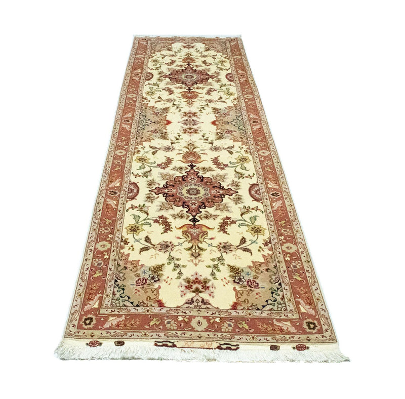 Loper Perzisch tapijt - Tabriz - Royal - 313 x 84 cm - beige
