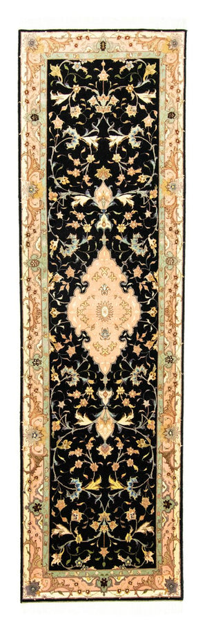 Loper Perzisch tapijt - Tabriz - Royal - 294 x 85 cm - zwart