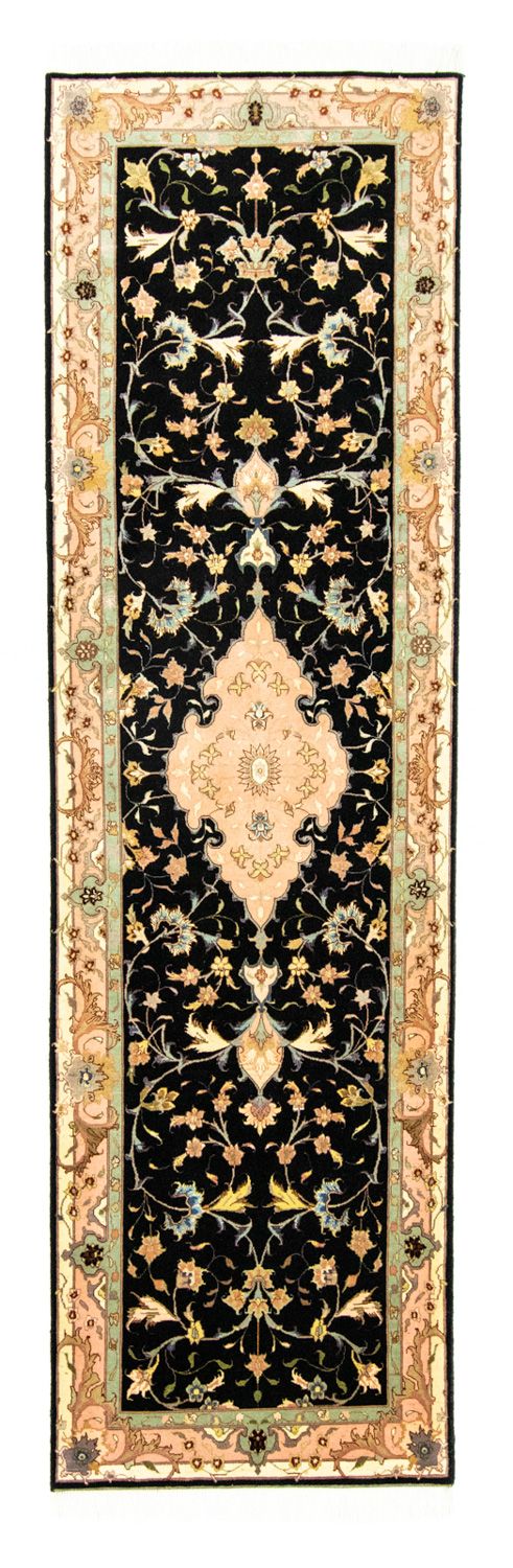 Loper Perzisch tapijt - Tabriz - Royal - 294 x 85 cm - zwart