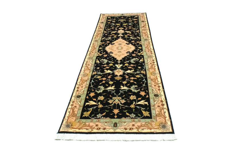Loper Perzisch tapijt - Tabriz - Royal - 294 x 85 cm - zwart