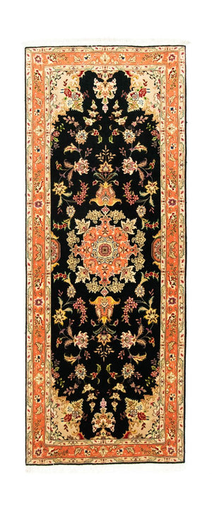 Loper Perzisch tapijt - Tabriz - Royal - 215 x 83 cm - zwart