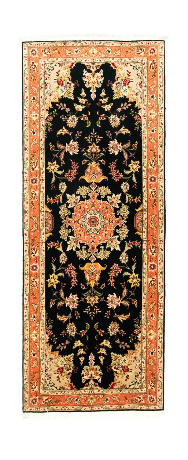 Loper Perzisch tapijt - Tabriz - Royal - 215 x 83 cm - zwart