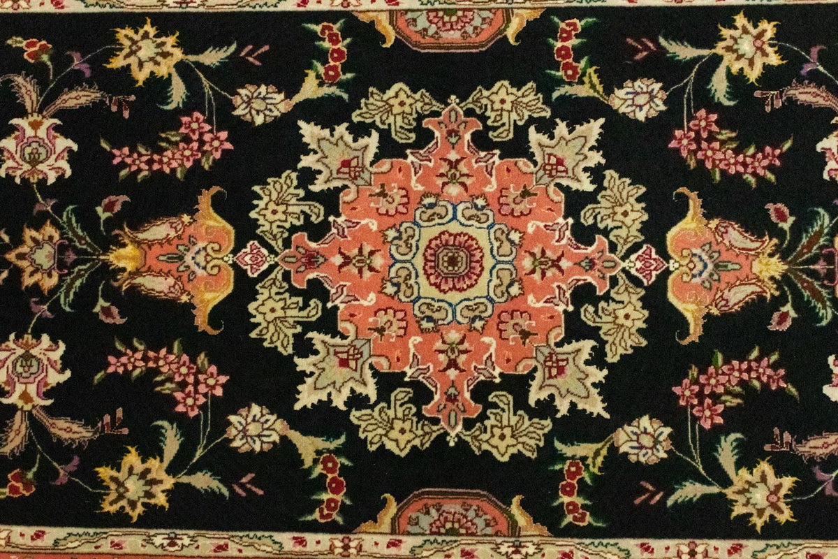 Loper Perzisch tapijt - Tabriz - Royal - 215 x 83 cm - zwart