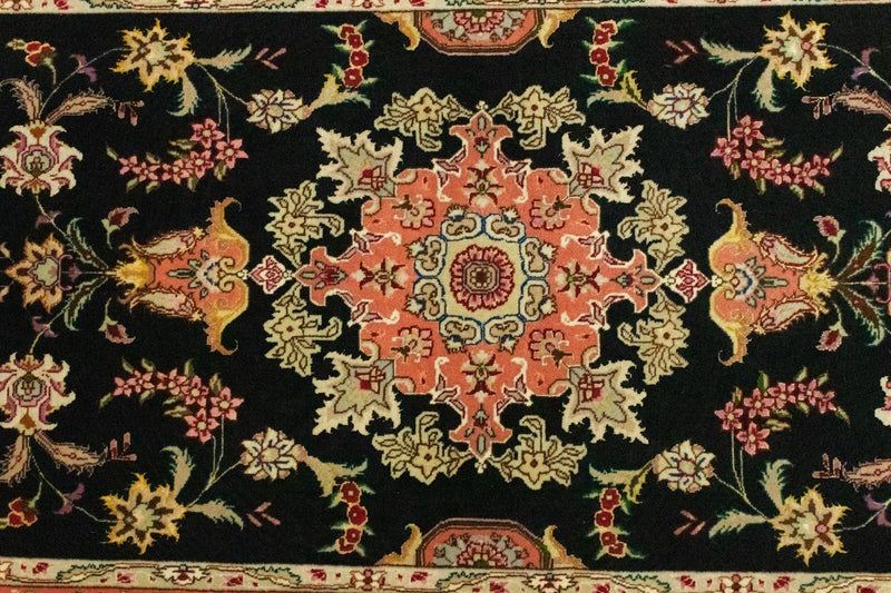 Loper Perzisch tapijt - Tabriz - Royal - 215 x 83 cm - zwart
