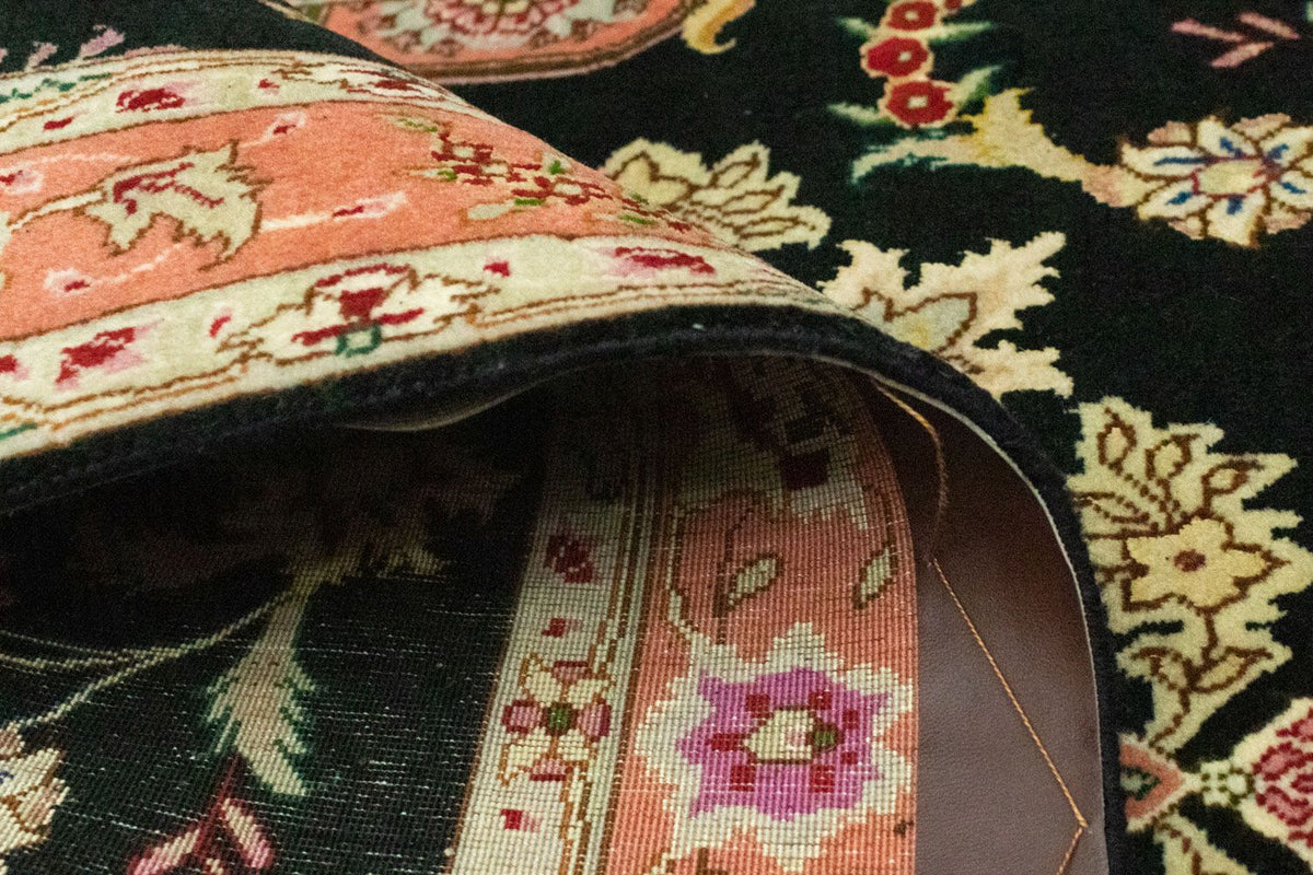 Loper Perzisch tapijt - Tabriz - Royal - 215 x 83 cm - zwart