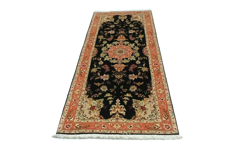 Loper Perzisch tapijt - Tabriz - Royal - 215 x 83 cm - zwart
