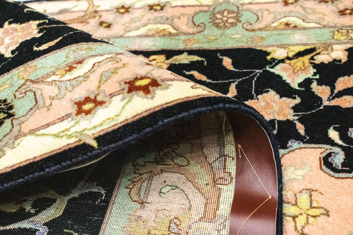 Loper Perzisch tapijt - Tabriz - Royal - 290 x 84 cm - zwart