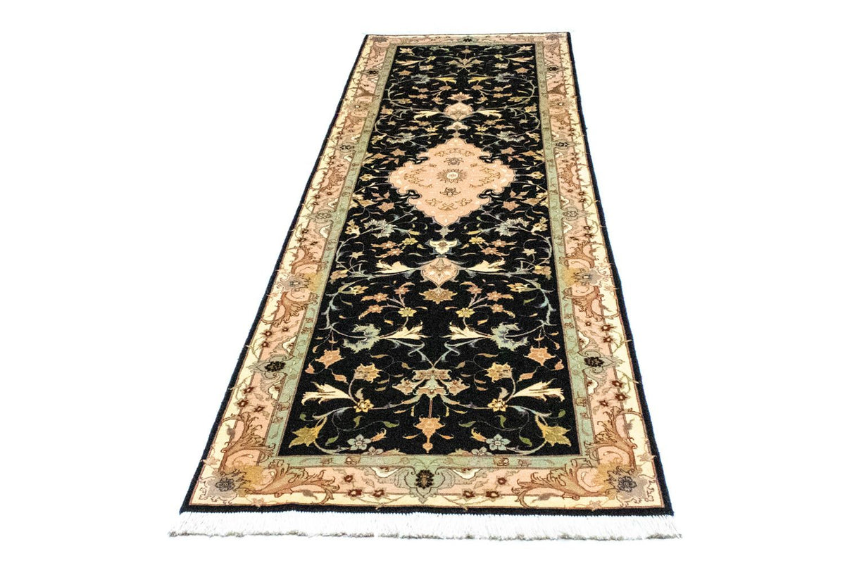 Loper Perzisch tapijt - Tabriz - Royal - 290 x 84 cm - zwart