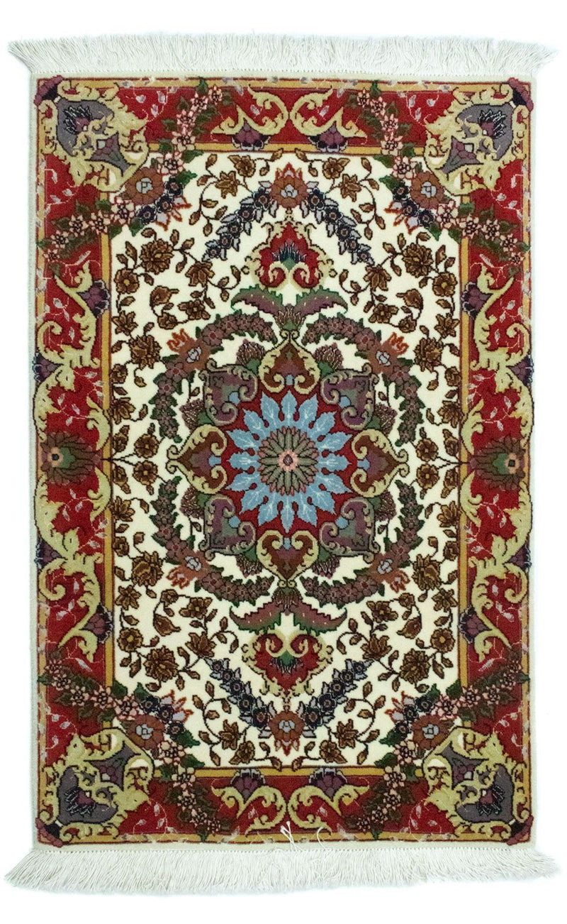 Perzisch tapijt - Tabriz - 97 x 63 cm - beige