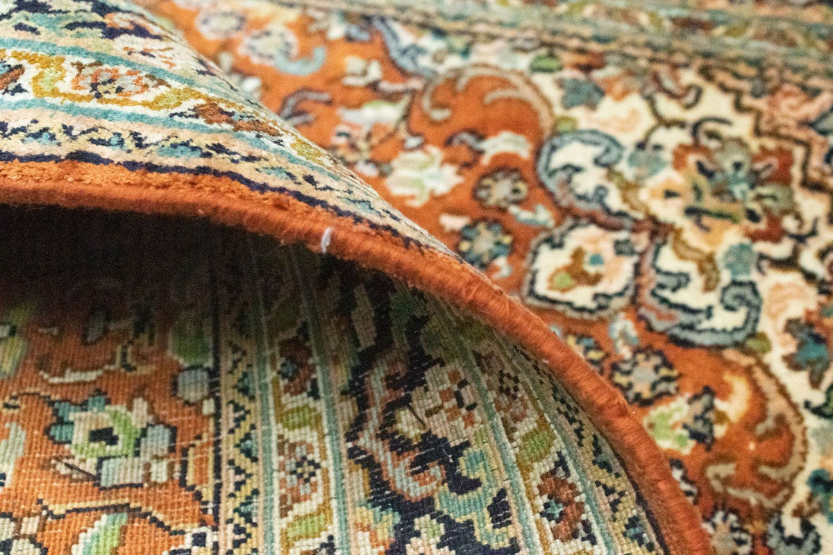 Zijden tapijt - Kashmir Silk - 94 x 63 cm - roest