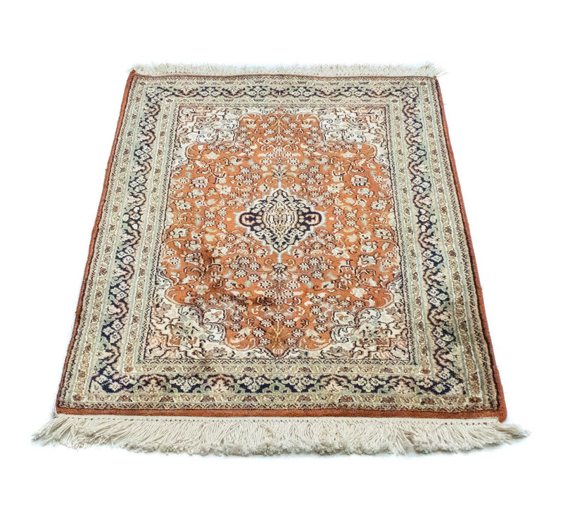 Zijden tapijt - Kashmir Silk - 94 x 63 cm - roest
