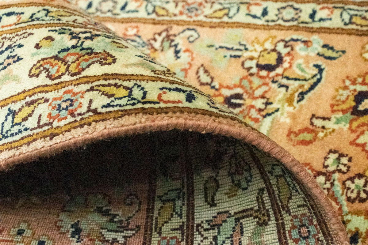 Zijden tapijt - Kashmir Silk - 95 x 61 cm - roest