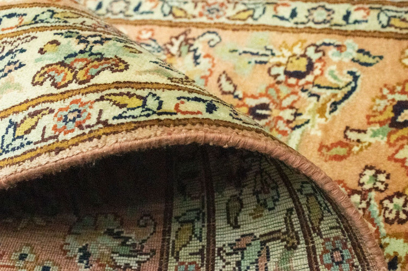 Zijden tapijt - Kashmir Silk - 95 x 61 cm - roest
