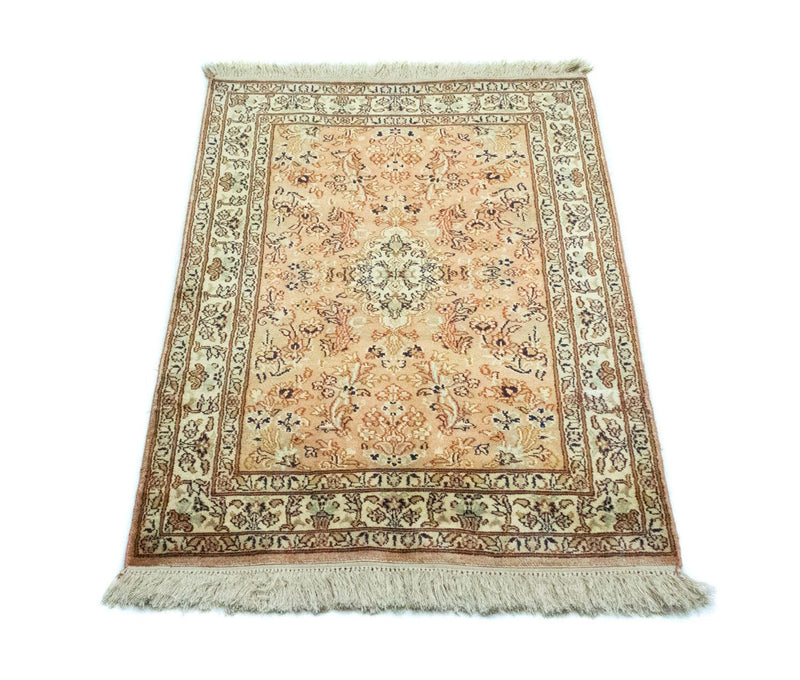 Zijden tapijt - Kashmir Silk - 95 x 61 cm - roest