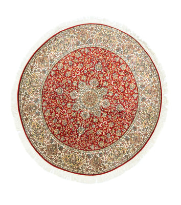 Zijden tapijt - Kashmir Silk vierkant  - 158 x 150 cm - rood