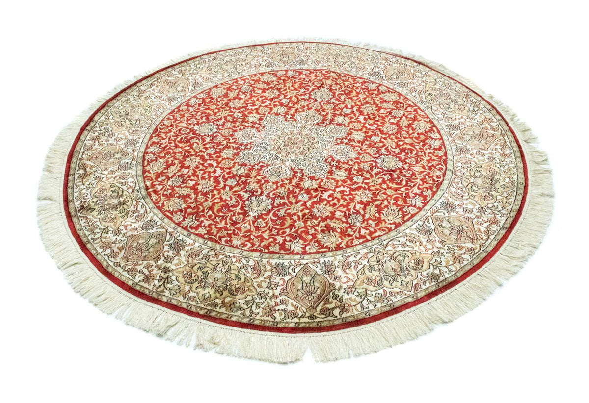Zijden tapijt - Kashmir Silk vierkant  - 158 x 150 cm - rood