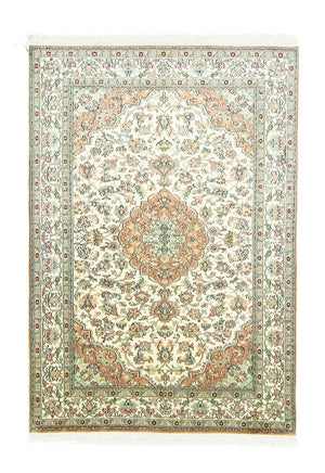 Zijden tapijt - Kashmir Silk - 183 x 129 cm - beige