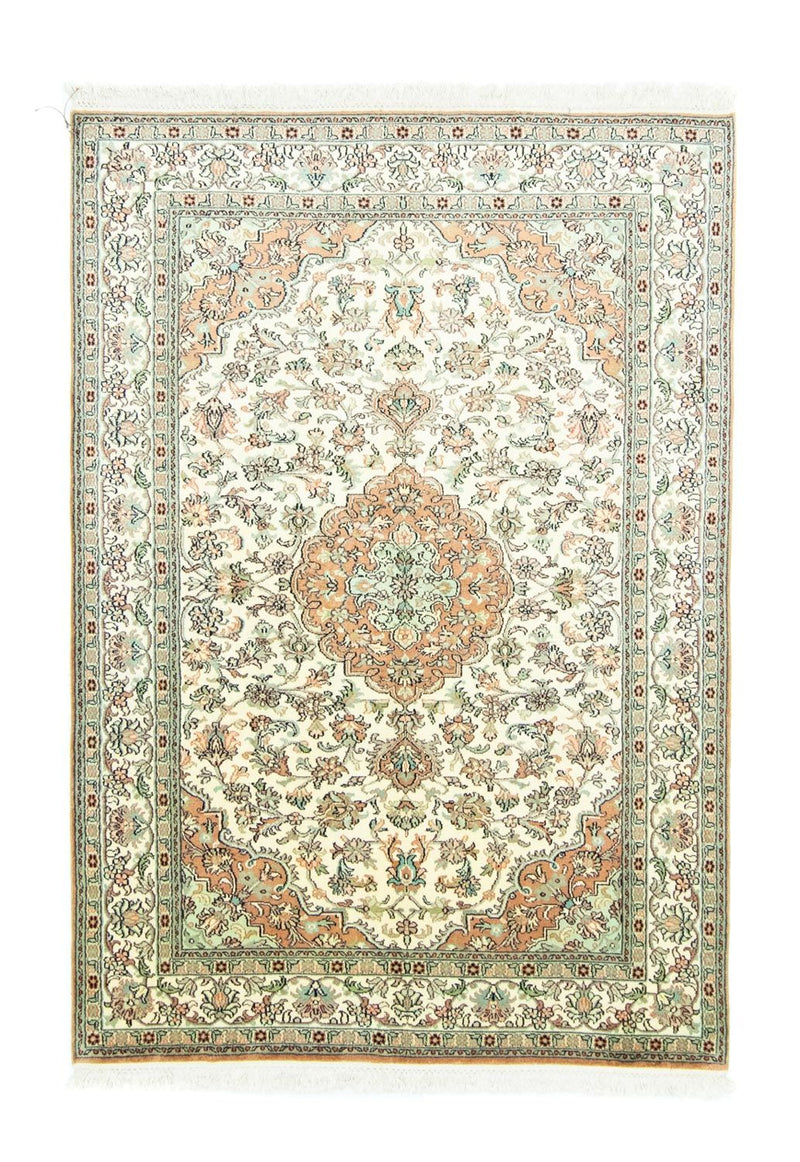 Zijden tapijt - Kashmir Silk - 183 x 129 cm - beige