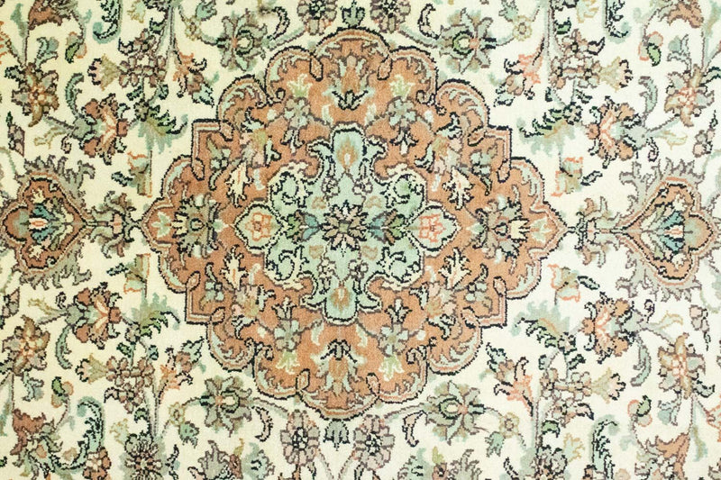Zijden tapijt - Kashmir Silk - 183 x 129 cm - beige