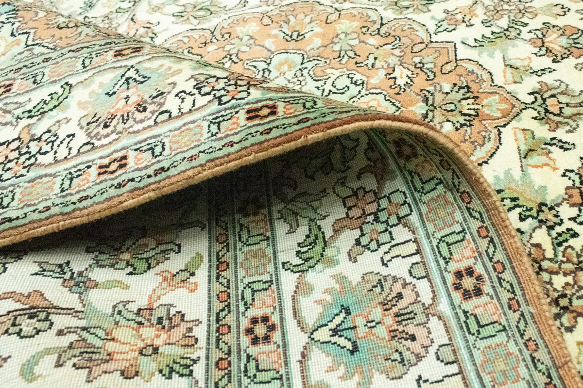 Zijden tapijt - Kashmir Silk - 183 x 129 cm - beige
