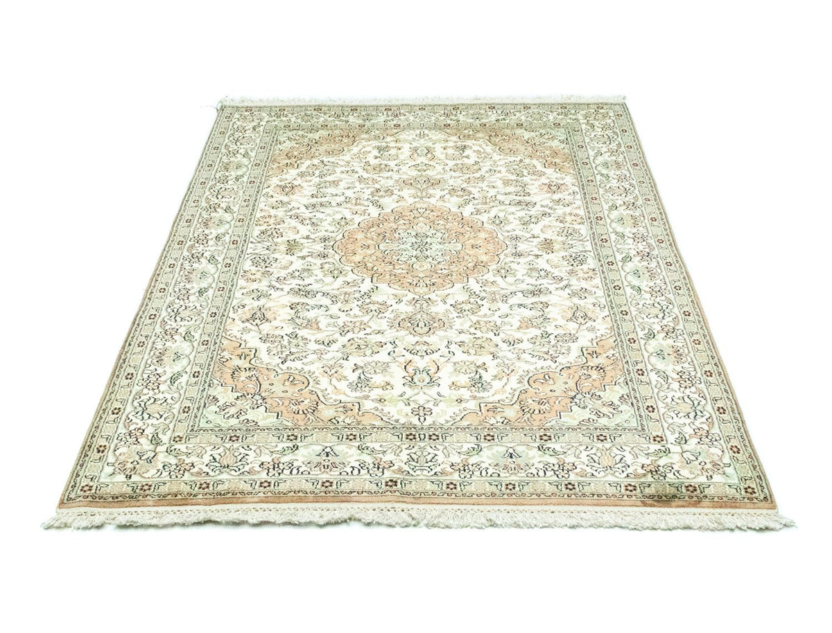 Zijden tapijt - Kashmir Silk - 183 x 129 cm - beige