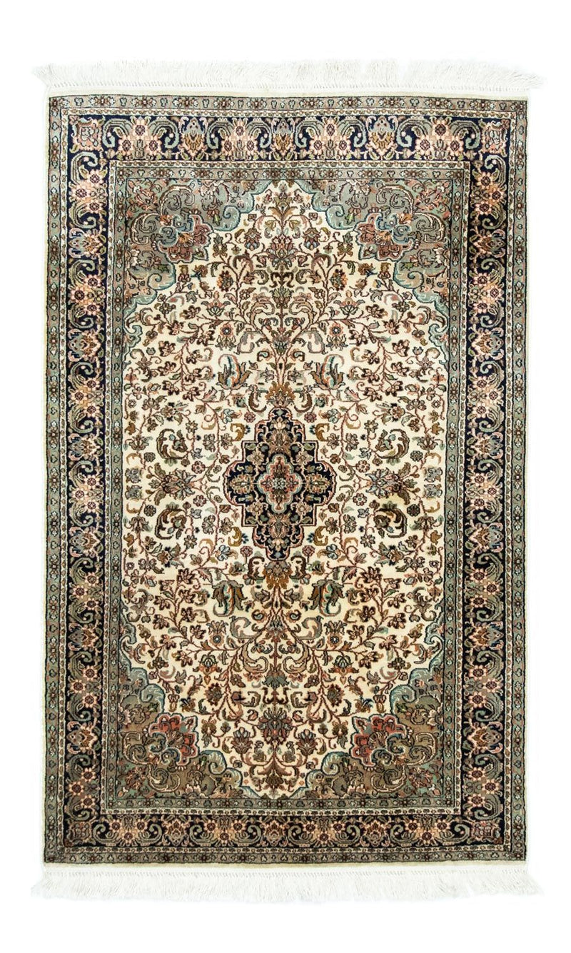 Zijden tapijt - Kashmir Silk - 150 x 95 cm - beige