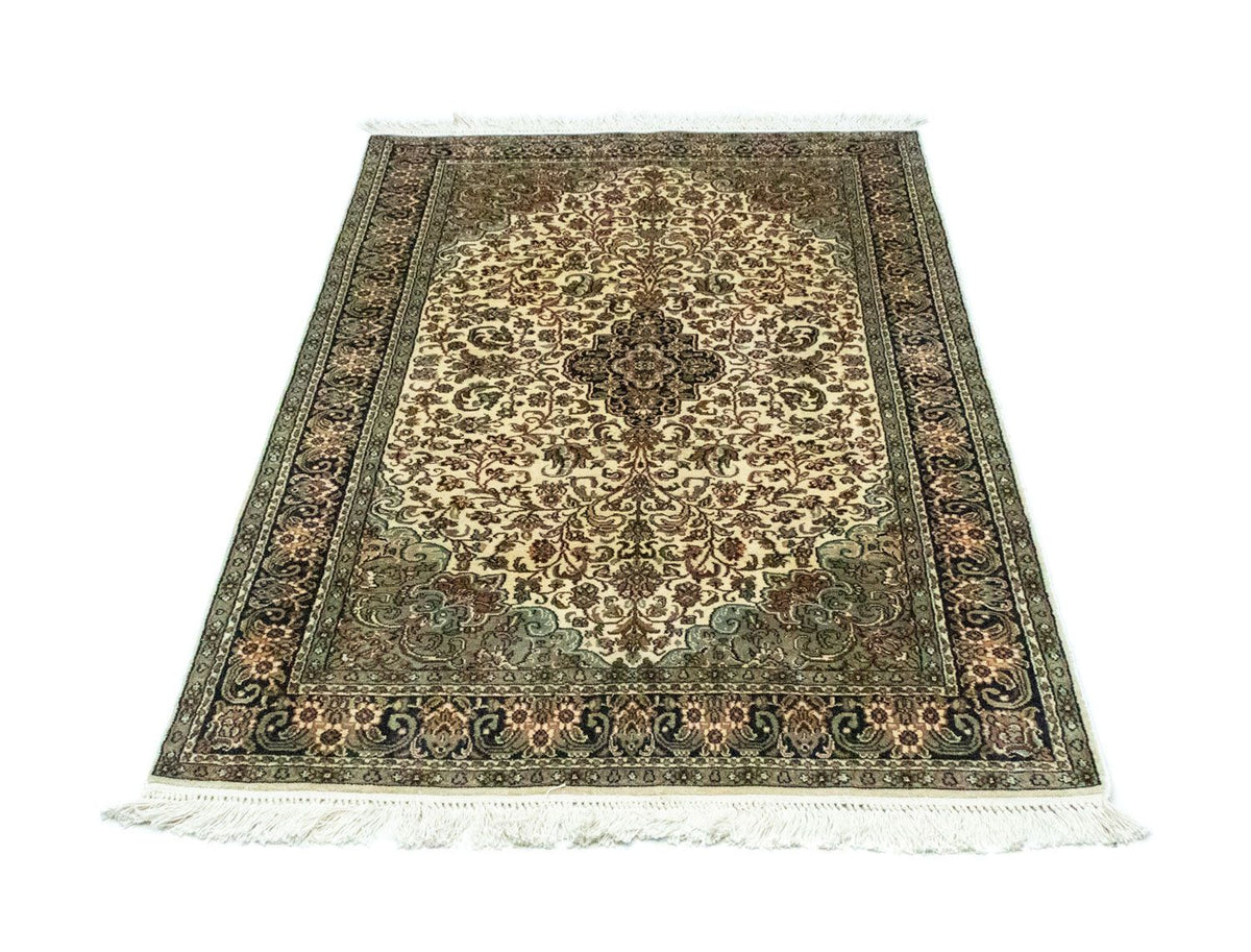 Zijden tapijt - Kashmir Silk - 150 x 95 cm - beige