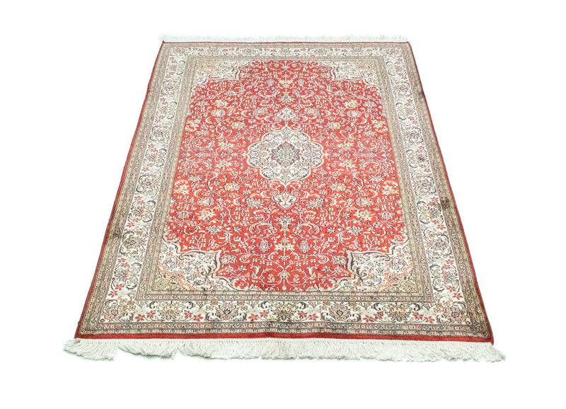 Zijden tapijt - Kashmir Silk - 159 x 100 cm - rood