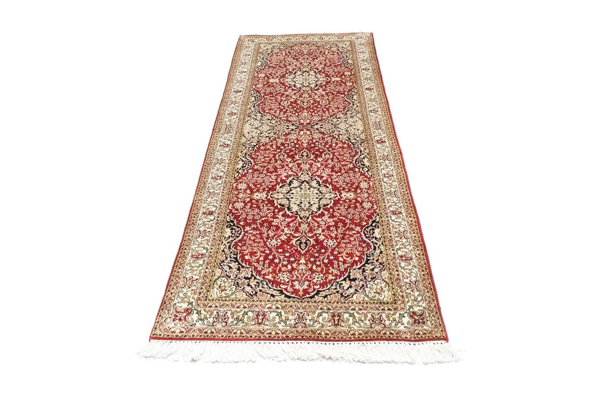 Loper Zijden tapijt - Kashmir Silk - 237 x 80 cm - rood