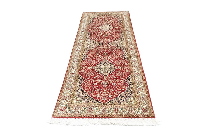 Loper Zijden tapijt - Kashmir Silk - 237 x 80 cm - rood