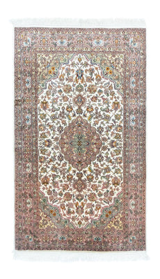 Zijden tapijt - Kashmir Silk - 159 x 94 cm - beige