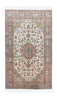 Zijden tapijt - Kashmir Silk - 159 x 94 cm - beige