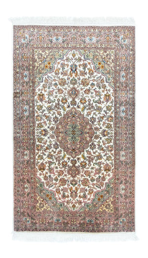 Zijden tapijt - Kashmir Silk - 159 x 94 cm - beige