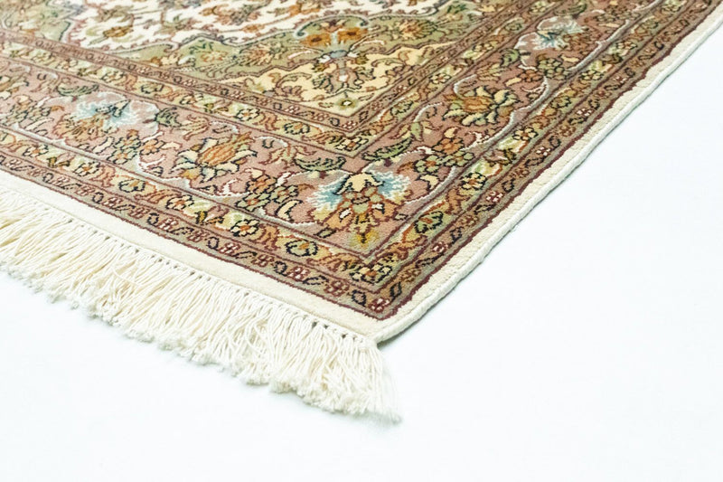 Zijden tapijt - Kashmir Silk - 159 x 94 cm - beige