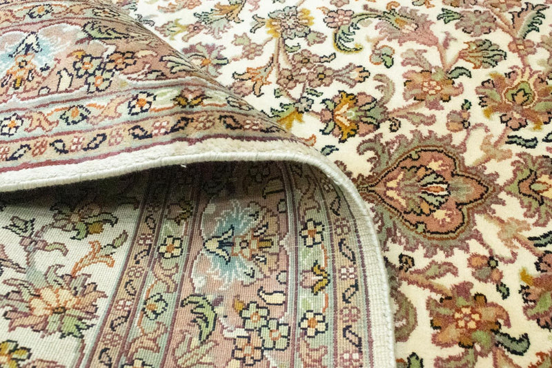 Zijden tapijt - Kashmir Silk - 159 x 94 cm - beige