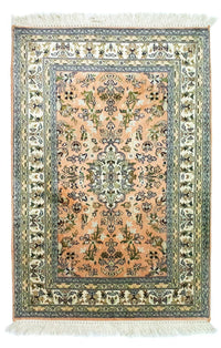 Zijden tapijt - Kashmir Silk - 93 x 64 cm - zalm
