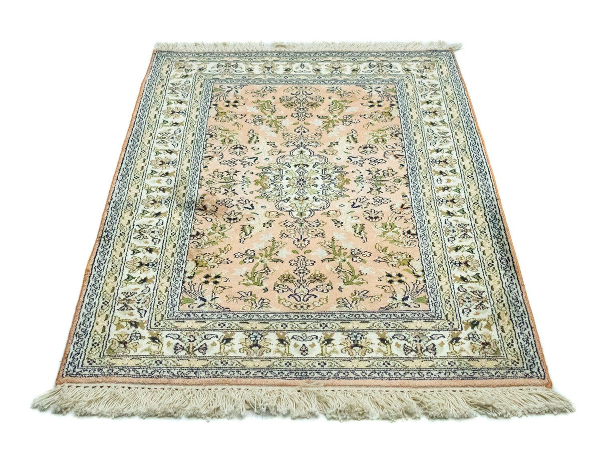 Zijden tapijt - Kashmir Silk - 93 x 64 cm - zalm