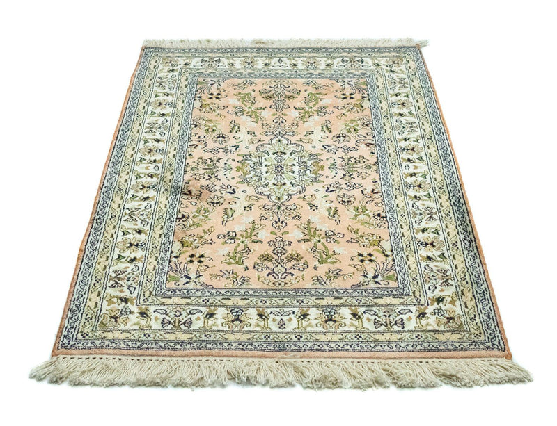 Zijden tapijt - Kashmir Silk - 93 x 64 cm - zalm