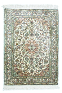Zijden tapijt - Kashmir Silk - 90 x 66 cm - beige