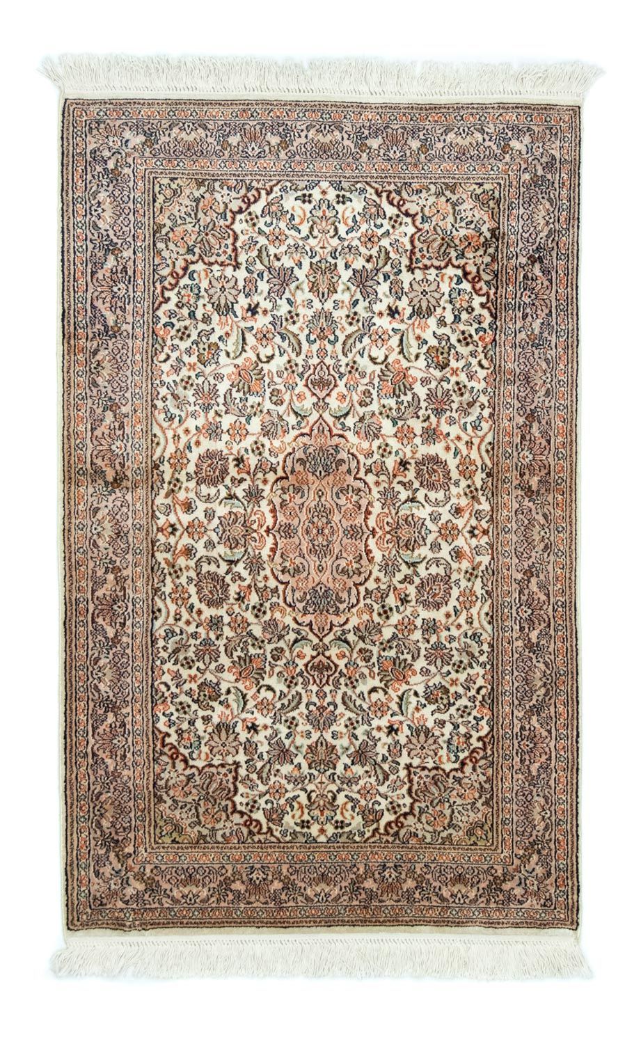 Zijden tapijt - Kashmir Silk - 124 x 78 cm - beige