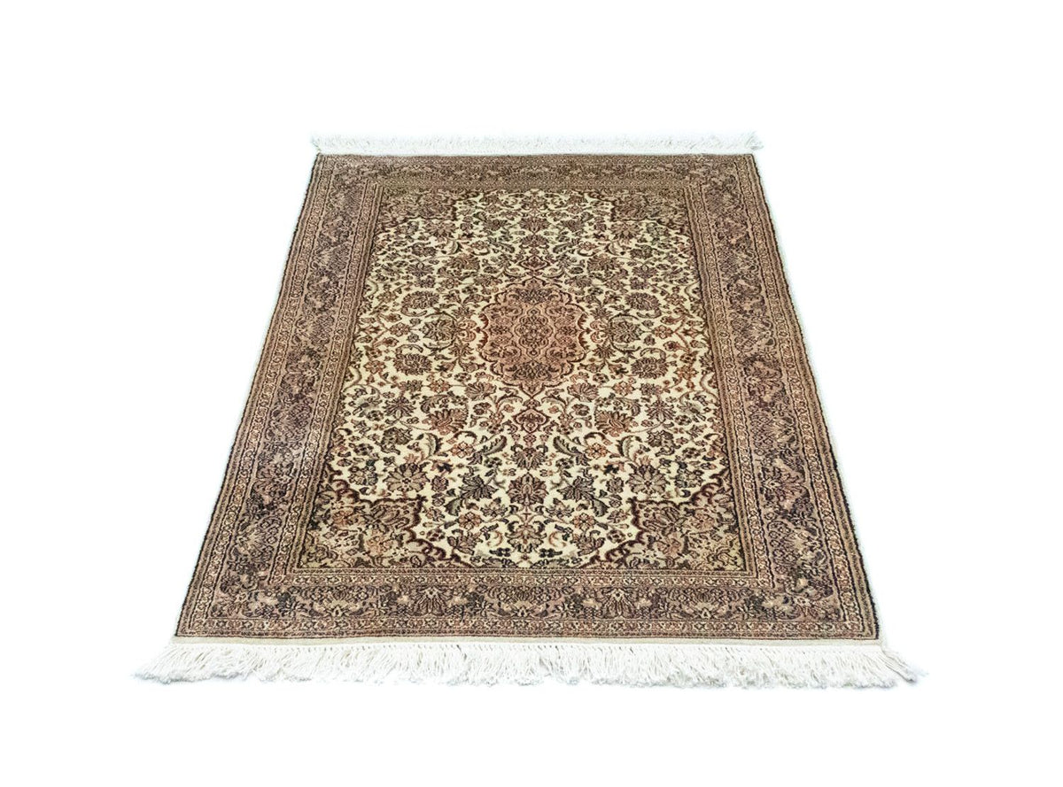 Zijden tapijt - Kashmir Silk - 124 x 78 cm - beige