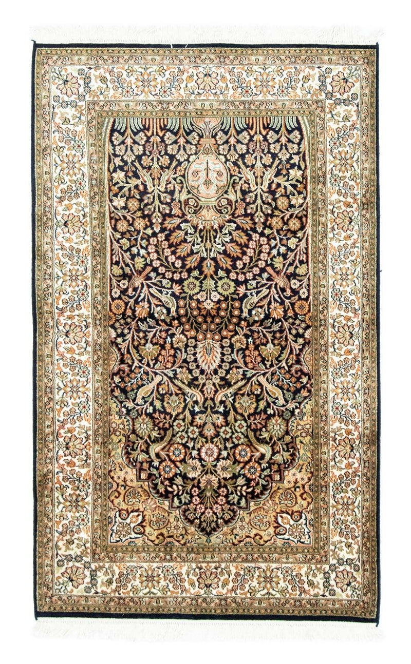 Zijden tapijt - Kashmir Silk - 156 x 95 cm - blauw